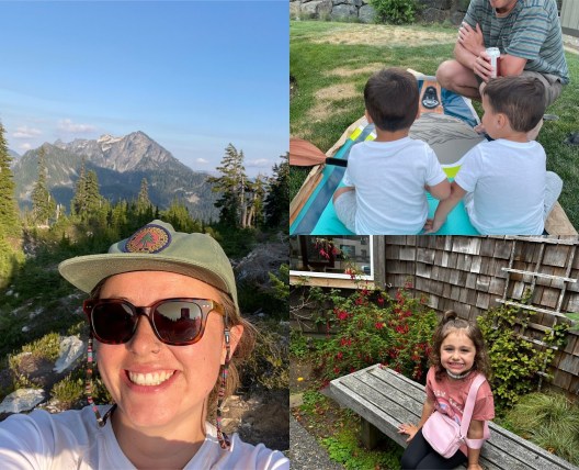 A photo collage of Delaney's summer shows sun and happy people enjoying the outdoors.